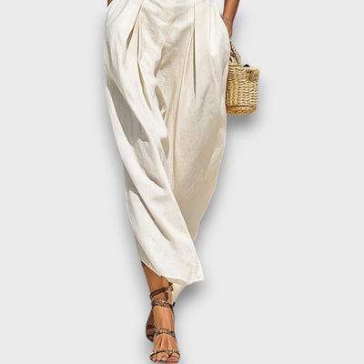 Liorna – Maxikleid aus reiner Baumwolle mit Kragen