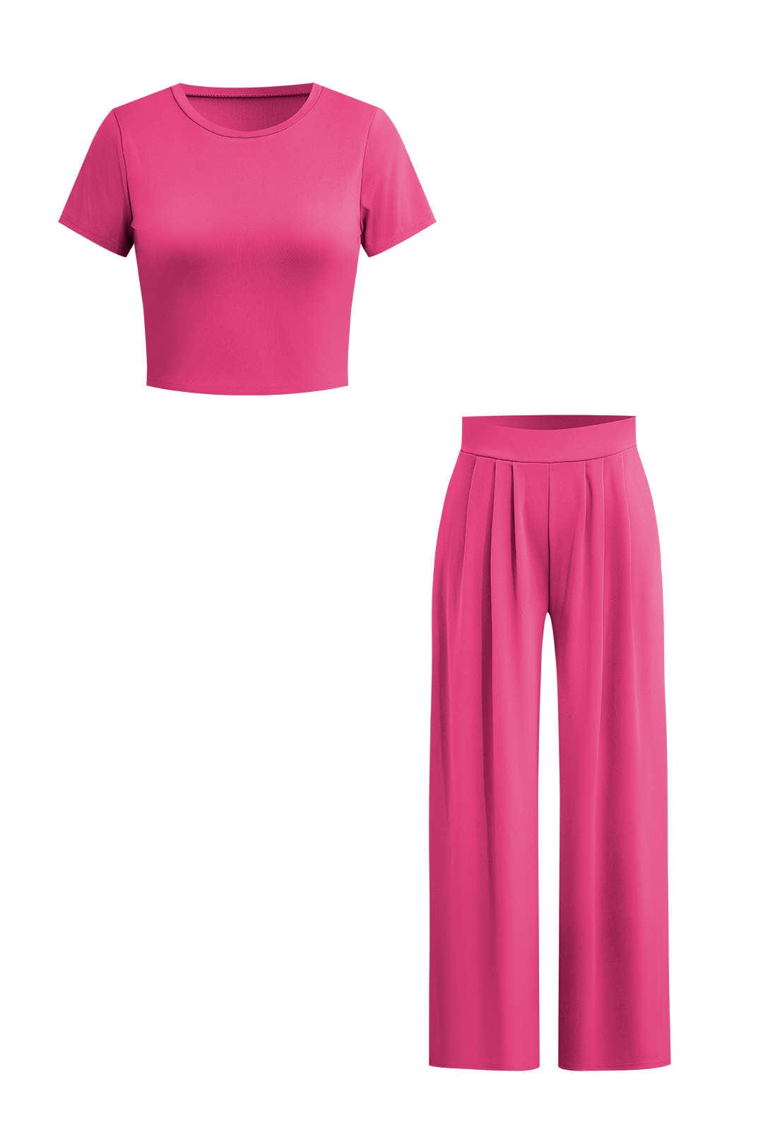 Luna | Elegantes Zweiteiler-Set mit Crop-Top & Palazzo-Hose