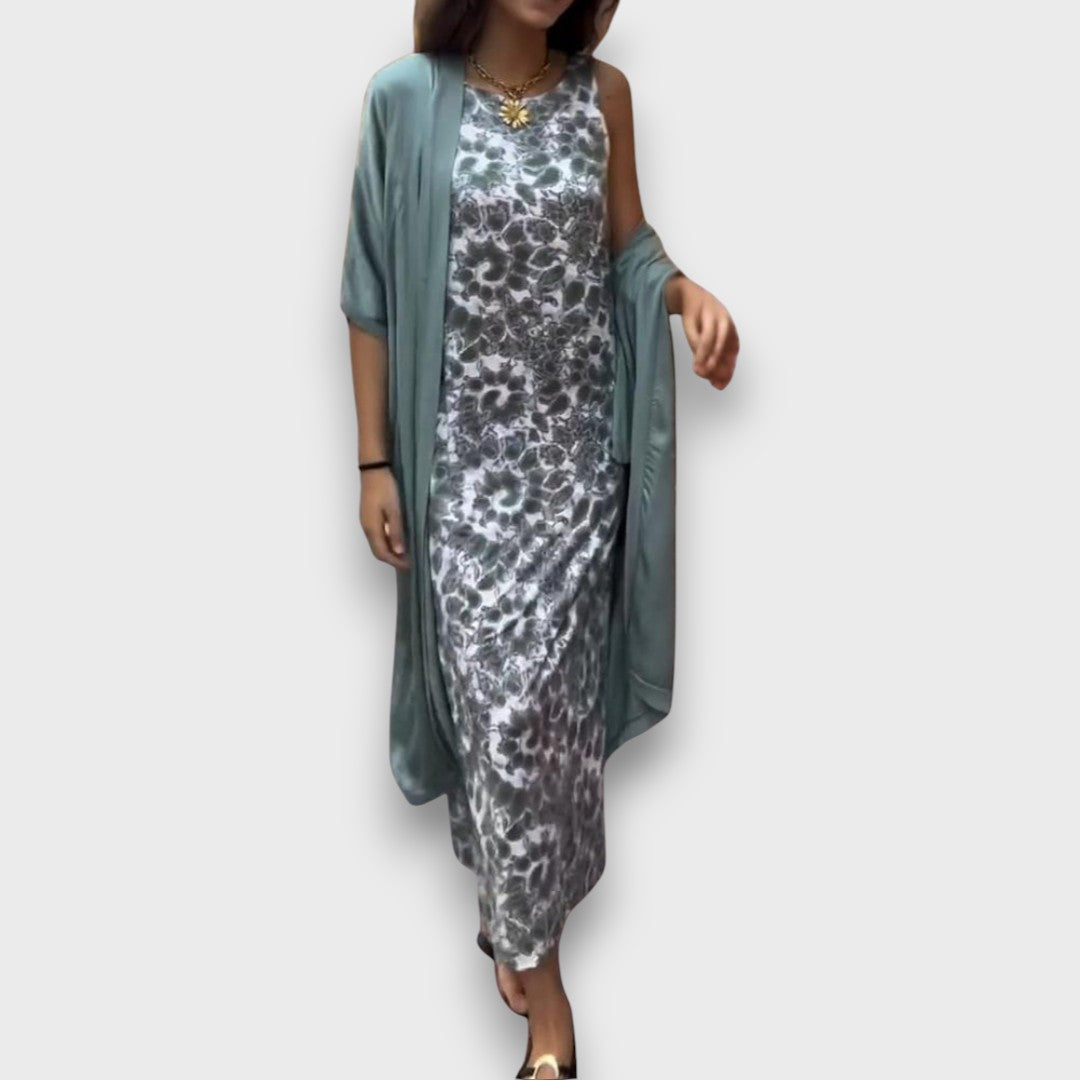 Evorie –  Maxikleid mit Cardigan