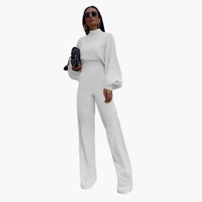 Eleganter Damen Jumpsuit - Bequemer Stil mit halbem Kragen
