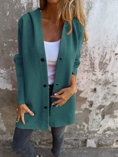 Adriana - Modische Strickjacke mit Kapuze