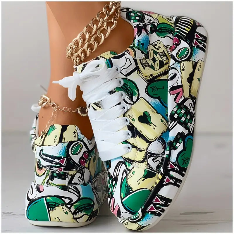 Veronika | Sneakers mit Graffiti-Design