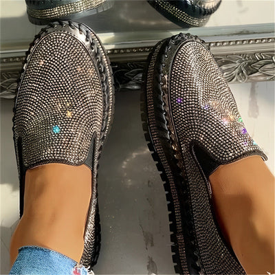Camille - Glitzernde Diamant-Loafer