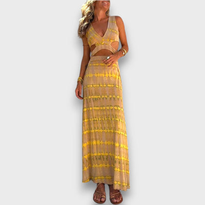 Iselda – Maxi Sommerkleid mit Cut-Out-Design
