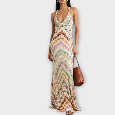 Remi - Buntes Fischgrät-Maxi-Kleid von Missoni