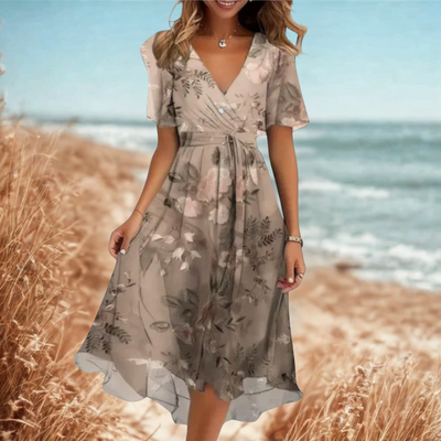 Alessia - Elegantes Sommerkleid mit V-Ausschnitt