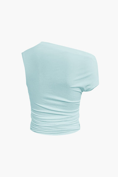 Athena | One-Shoulder Top & Drapierter Minirock – Perfekt für glamouröse Auftritte