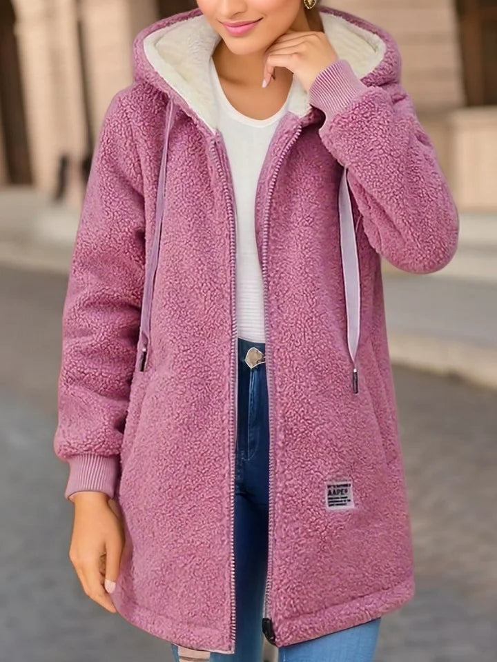 Beatriz® | Stylische und warme Sherpa-Jacke mit Kapuze und Reißverschluss