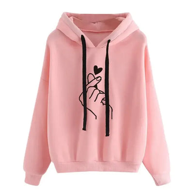 Finger Heart Hoodie für Damen