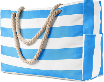 KüstenTrag Strandtäsch für d'Famili – Gross wasserfesti Tote mit sichere Reissverschluss