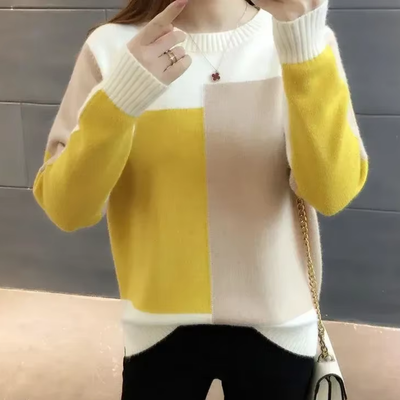 Felicity - Trendiger und eleganter Farben Block Pullover