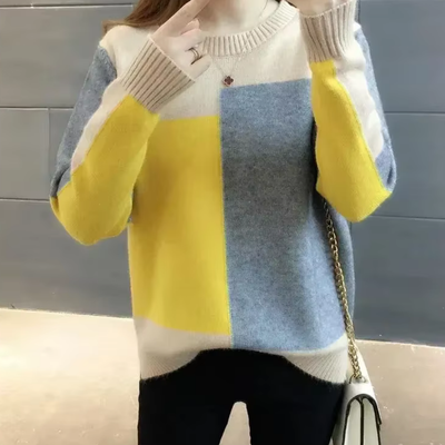 Felicity - Trendiger und eleganter Farben Block Pullover