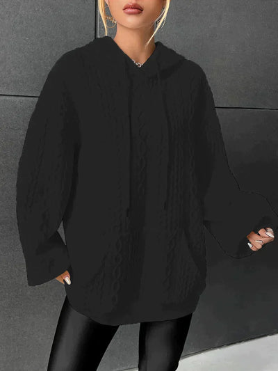Sandra® | Übergroßer Pullover mit Kapuze und Kordelzug