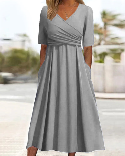 Lisa | Crossover Bauchbedeckendes Kleid