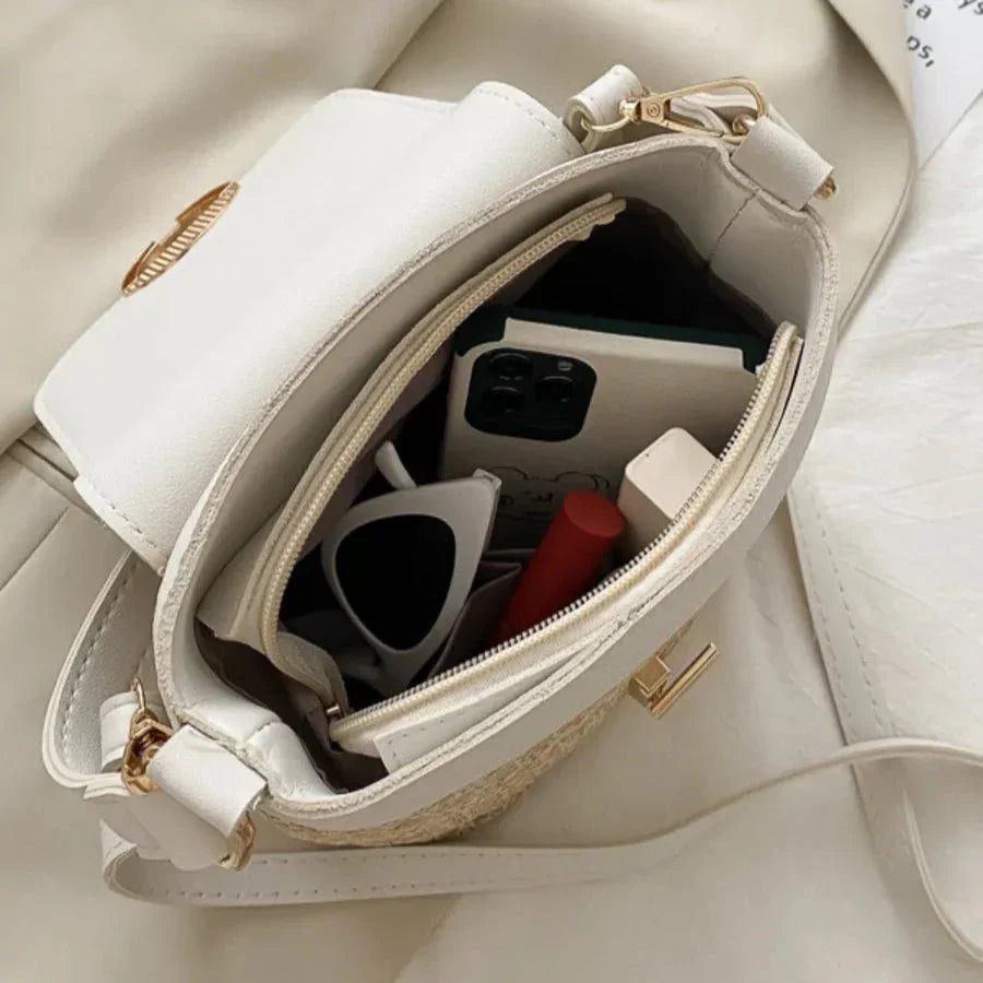 Große Strandtasche aus veganem Leder – Handgefertigt & Stilvoll