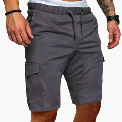 Herren Sommer Cargo Shorts mit Taschen und Kordelzug