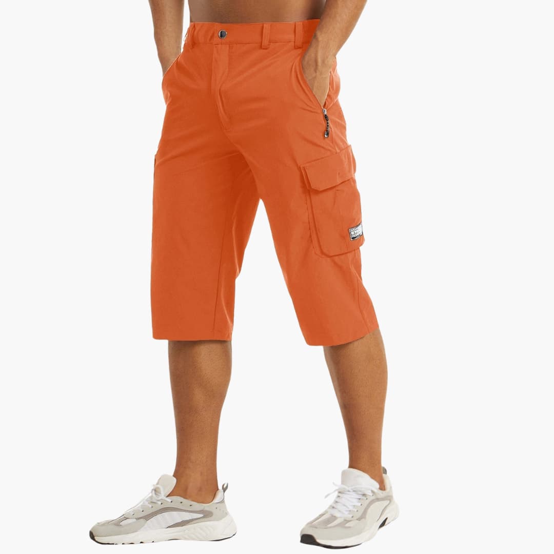 Herren Sommer Cargoshorts mit Stretchstoff und Reißverschlusstaschen