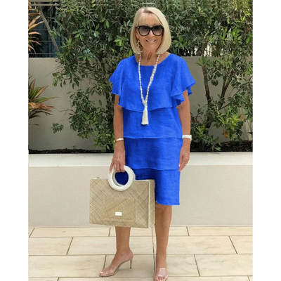 Yvonne – verführerisches Kleid mit übereinanderliegenden Volants