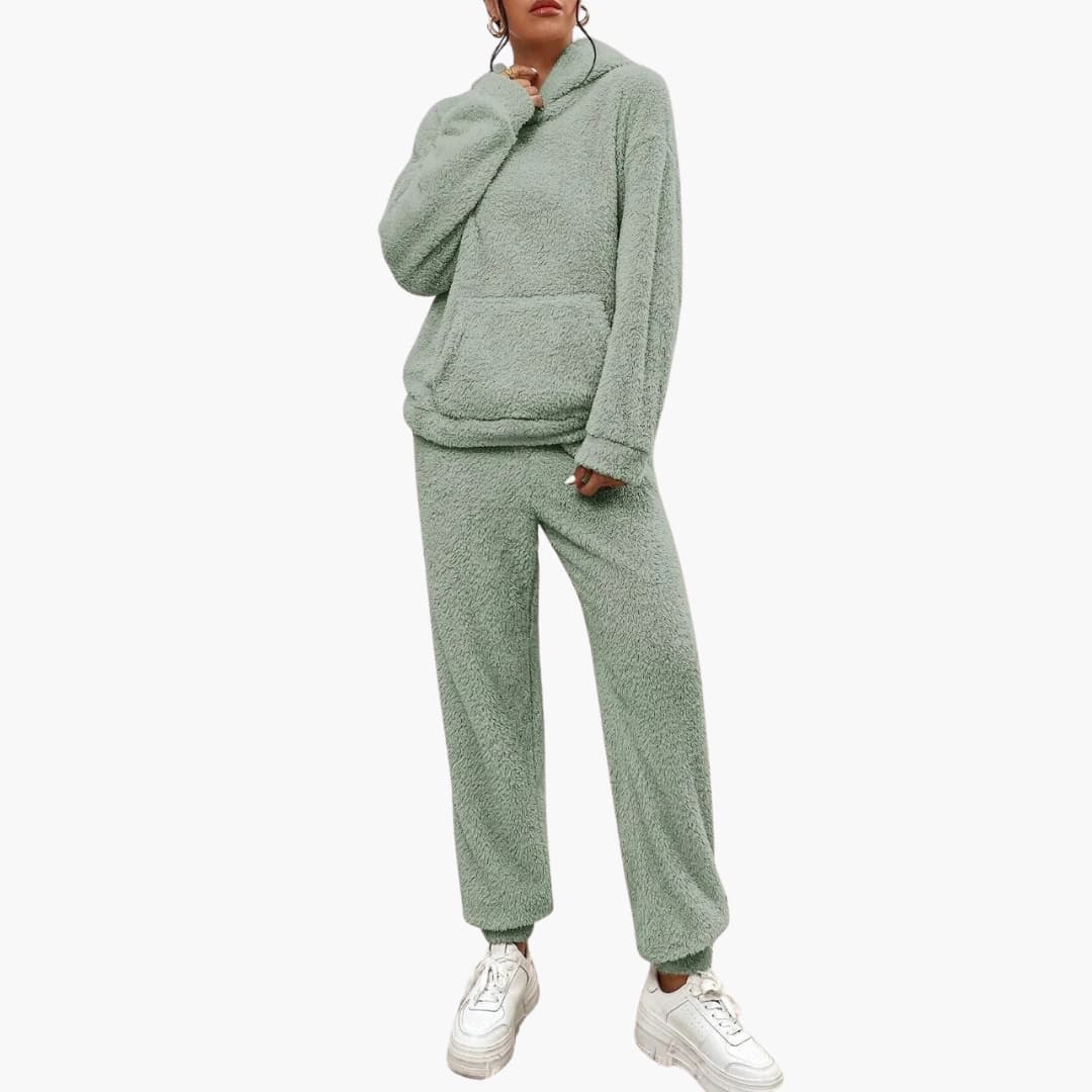 Teddy Hoodie Loungewear für Damen