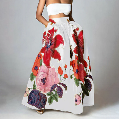 Kyrel- Der feminine Maxi-Rock mit romantischem Blumen-Print
