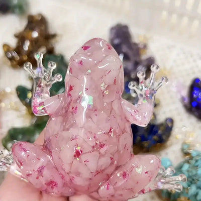 Frostone – Kristallfrosch Skulptur Für die Wohnraum Dekoration