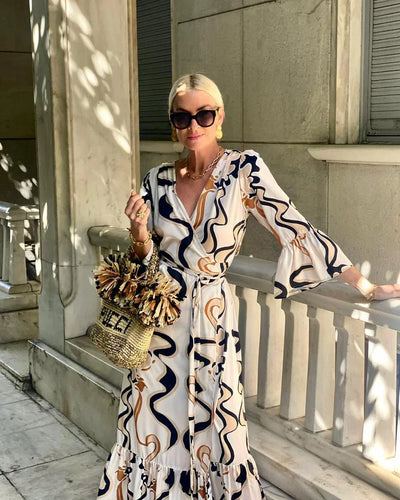 Marisia - Das elegante Langarmkleid in stilvollem Lila