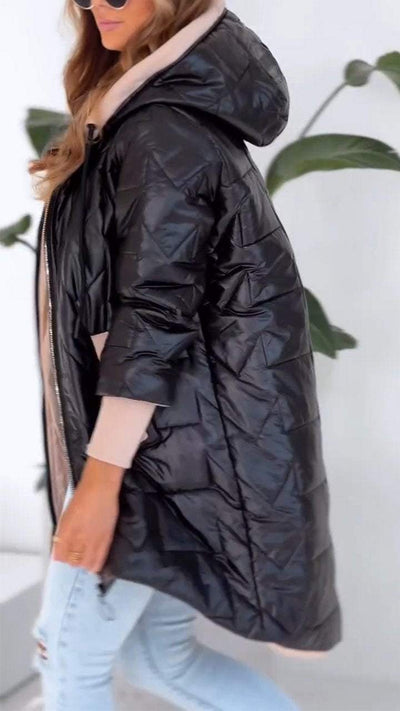 Camila® | Warmer Mantel mit Kapuze und Reißverschluss