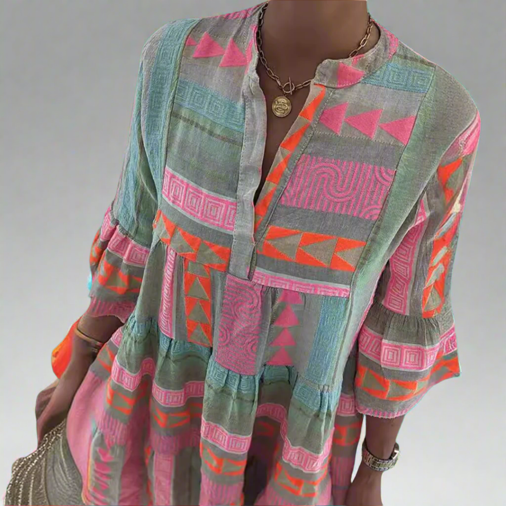 Britta | Baumwoll-Leinen Sommerkleid