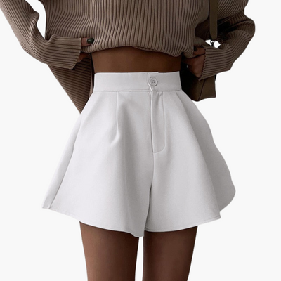 Falten Shorts mit weitem Schnitt - Damen Sommer Chic