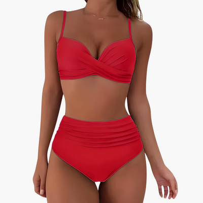 Bikini-Set für Damen - mit High Waist und verstellbaren Trägern