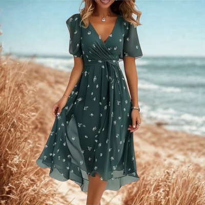 Alessia - Elegantes Sommerkleid mit V-Ausschnitt