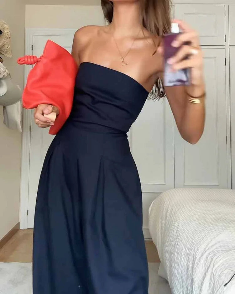 Céleste™ | Eleganter schulterfreier Jumpsuit