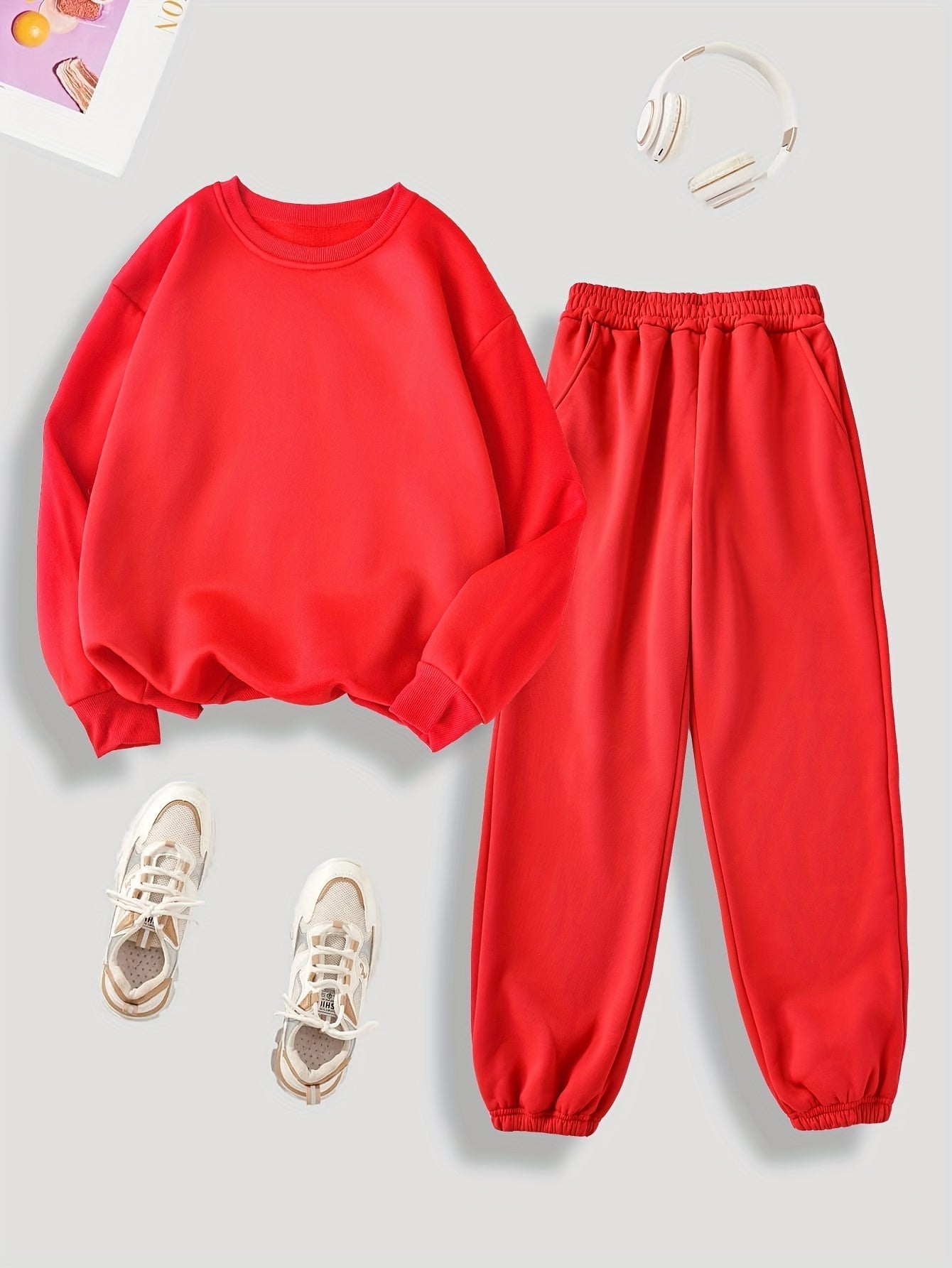Jimena® | Plüschgefüttertes Langarmpullover- und Trainingsanzug-Set – ideal für Herbst/Winter