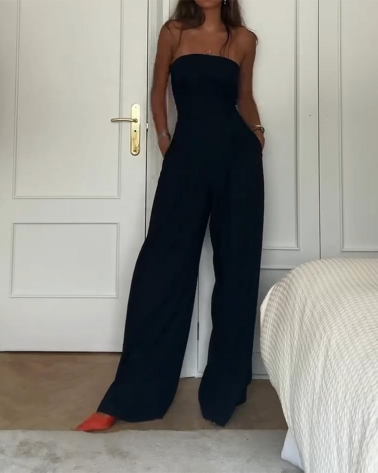 Céleste™ | Eleganter schulterfreier Jumpsuit