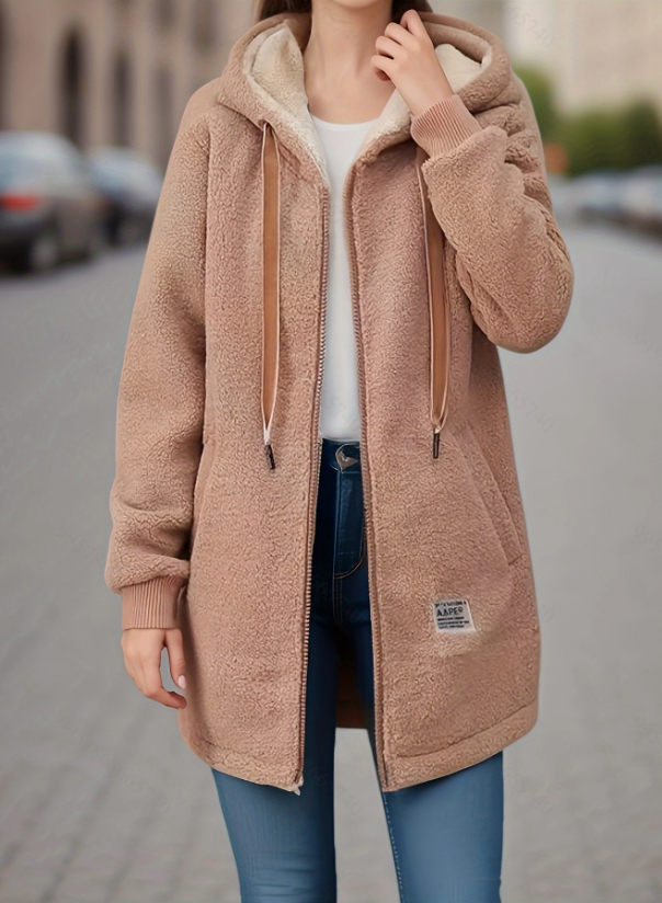 Beatriz® | Stylische und warme Sherpa-Jacke mit Kapuze und Reißverschluss