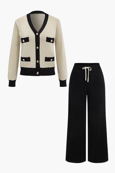 Lorelei | Strick-Set mit Cardigan & weiter Hose