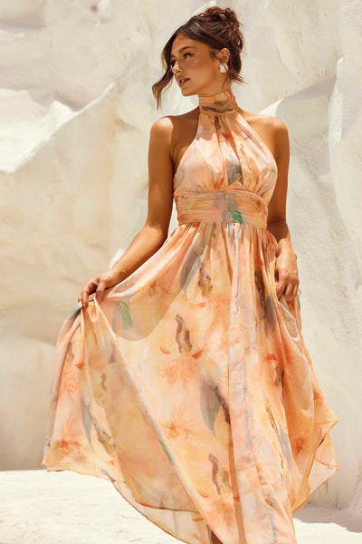 Pfirsich | Daylight Midi Kleid