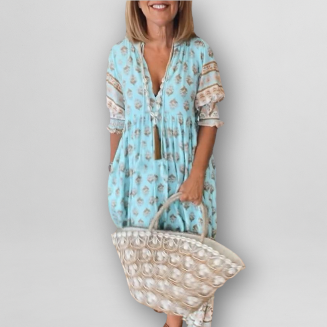 Lässiges Damen Sommerkleid mit Muster