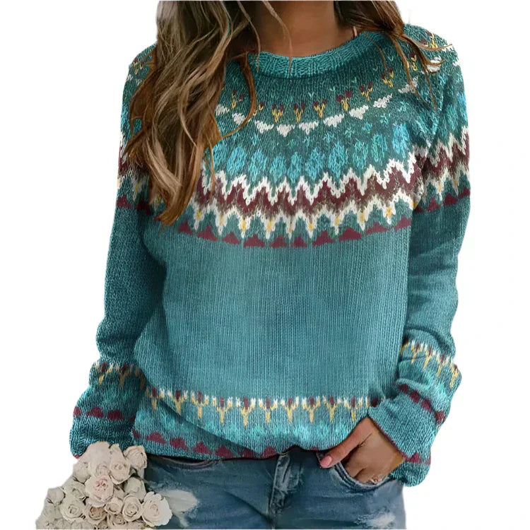 Valeria® | Pullover mit Retro-Print