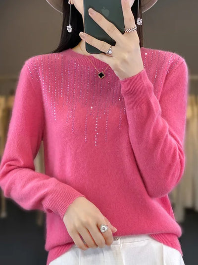 Eleganter Glitzerpullover für Damen