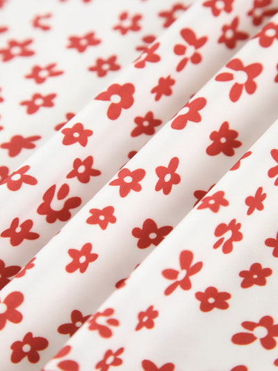 Langes Blumenkleid – Rückenfrei mit überkreuzten Trägern