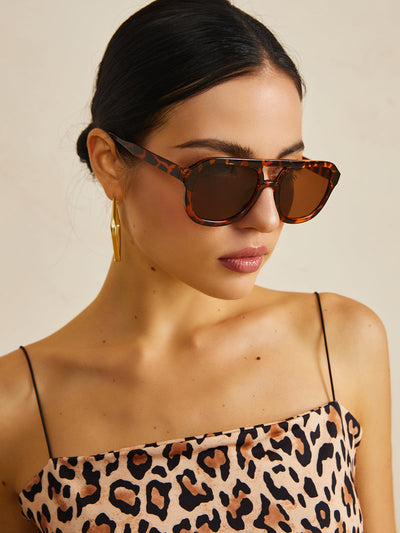Modische Sonnenbrille mit Leopardenmuster – UV-Schutz & Leichtgewicht