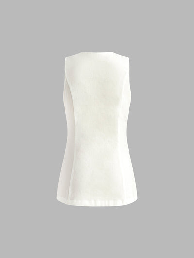 Damen Sommer Zweiteiler – Kordelzug-Top & Shorts mit Schlitz