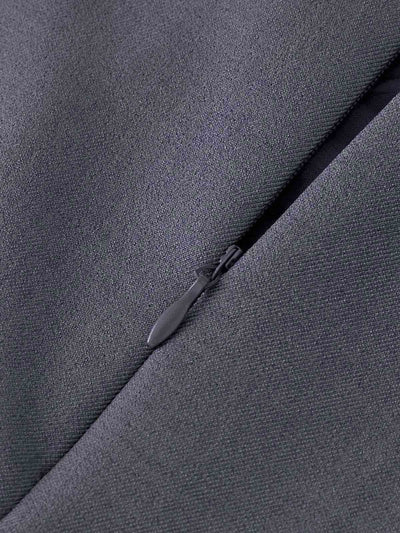 Mila | Faltenrock in Wolloptik mit High Waist & Knopfdetails