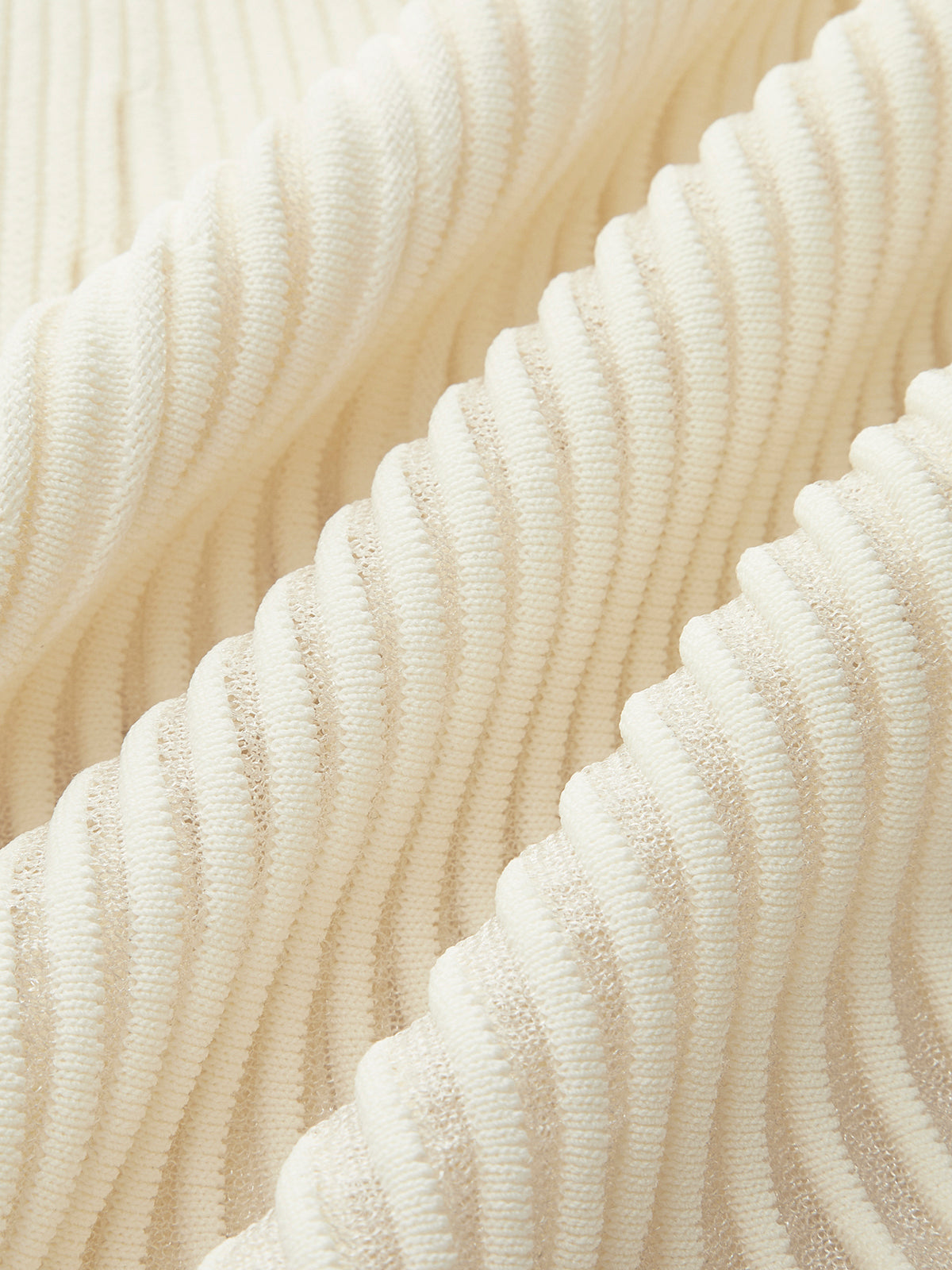 Rippstrick Crop Top mit Rüschen – Beige – Sommer Damen Oberteil