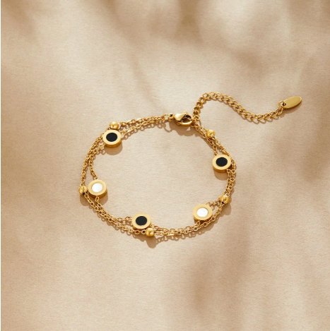 Onyx Weißer Stein Armband