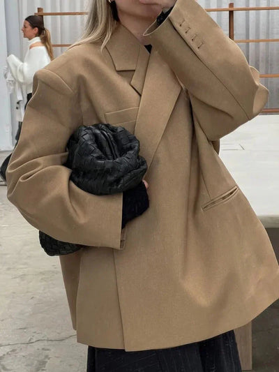Blazerjacke – übergroße Herbstjacke in lockerer Passform für Damen