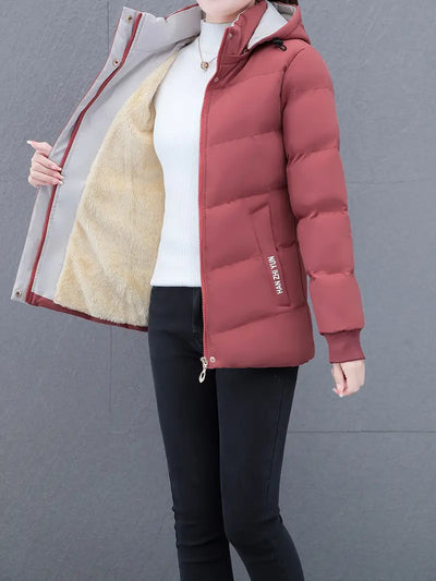 Soledad® | Für Damen in Übergröße, lässiger Stil mit Kapuze, einfarbig, dick und warm