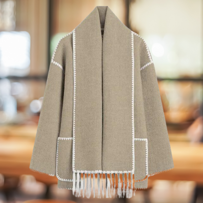 Gabriela® | Eleganter Wollmantel mit Winterschal