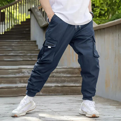 Athanasios - stylische Herren cargohose mit verstellbarem kordelzug